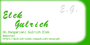 elek gulrich business card